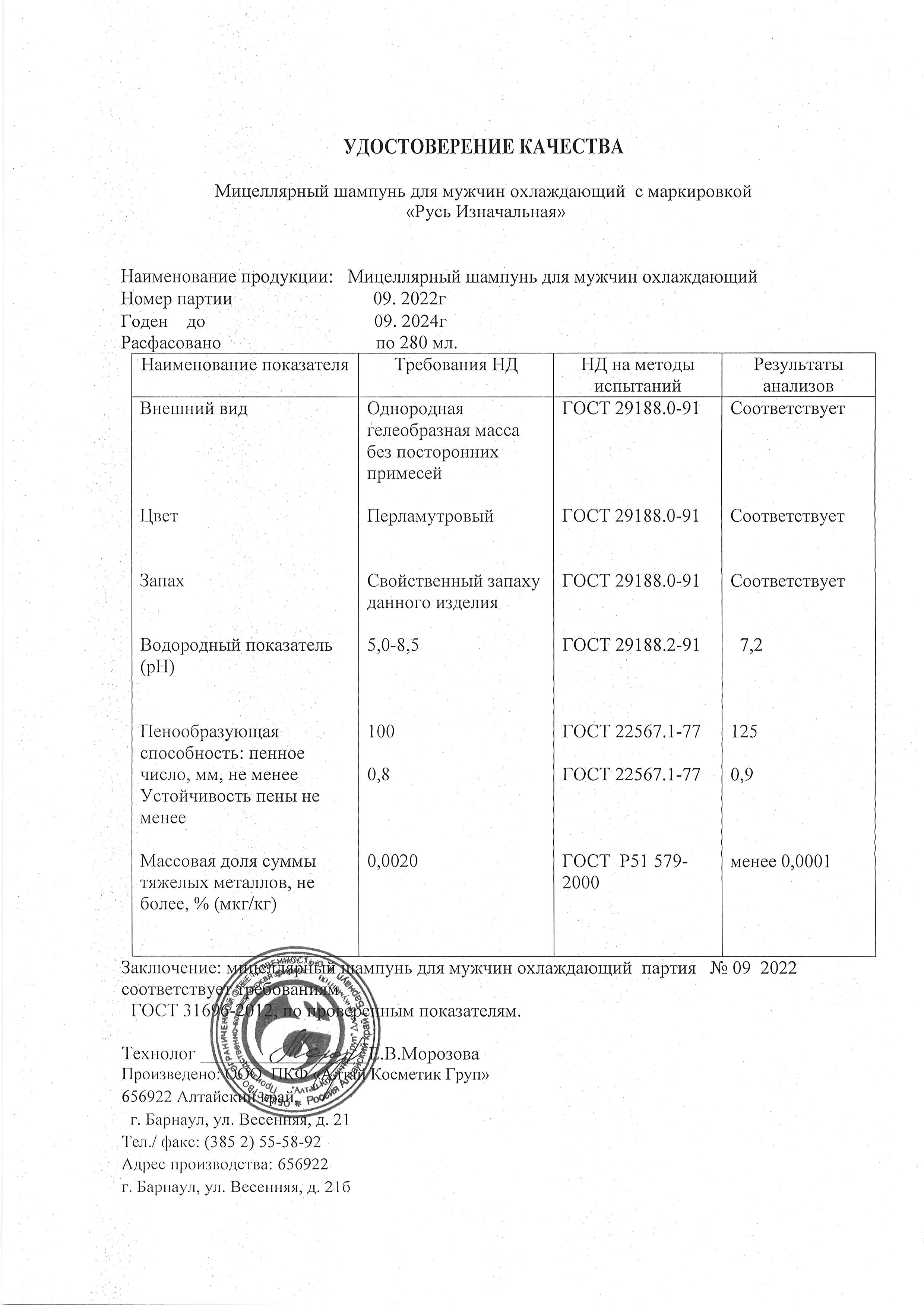 Паспорт №092022